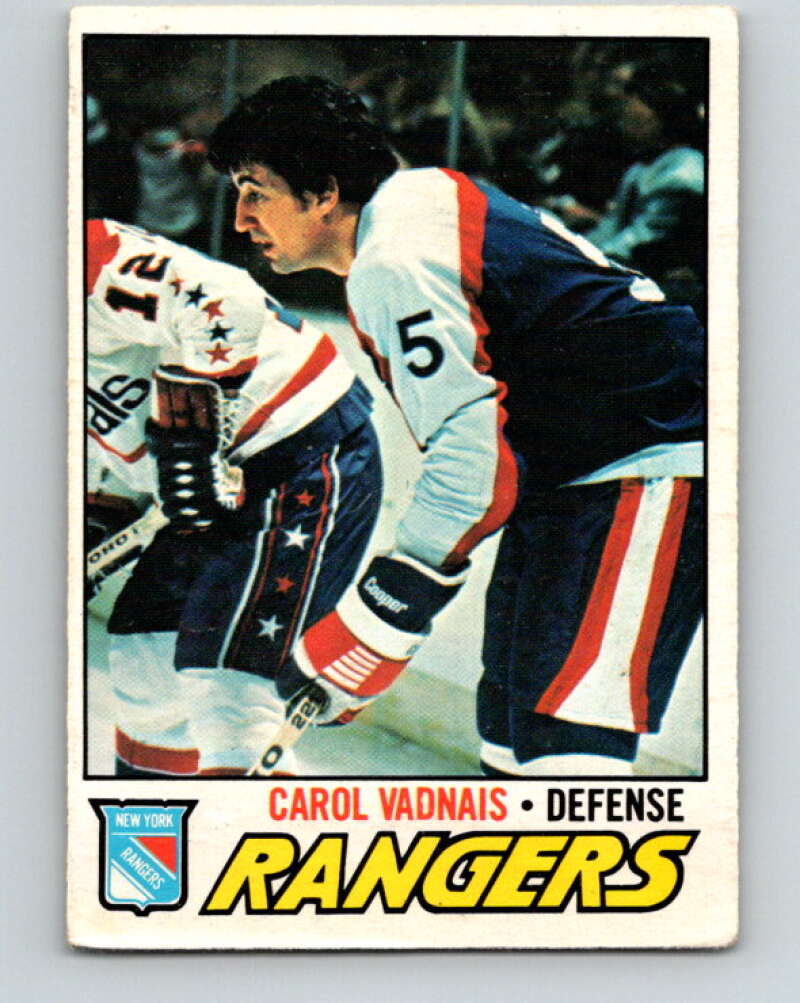 1977-78 O-Pee-Chee #154 Carol Vadnais  New York Rangers  V13984