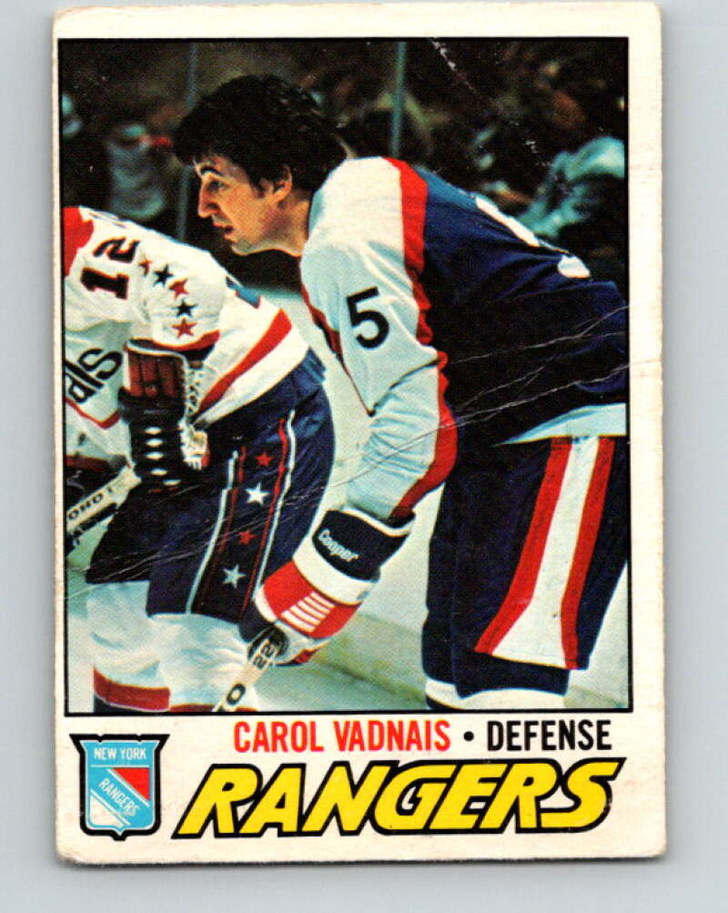 1977-78 O-Pee-Chee #154 Carol Vadnais  New York Rangers  V13985