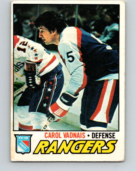 1977-78 O-Pee-Chee #154 Carol Vadnais  New York Rangers  V13986