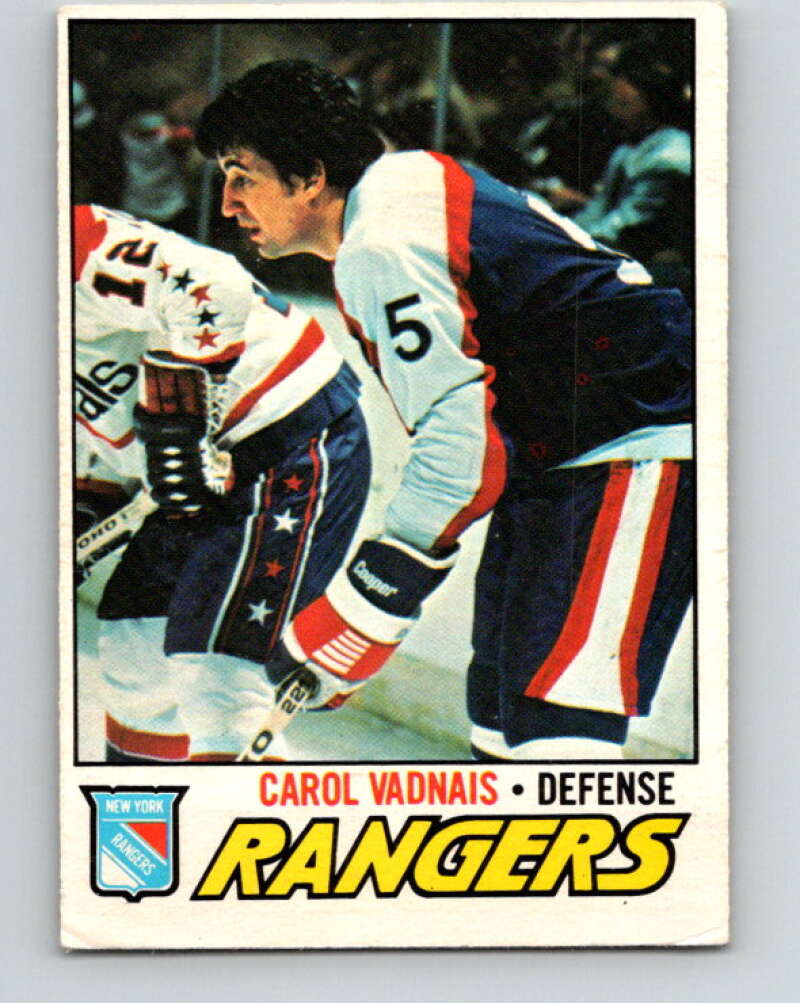 1977-78 O-Pee-Chee #154 Carol Vadnais  New York Rangers  V13987