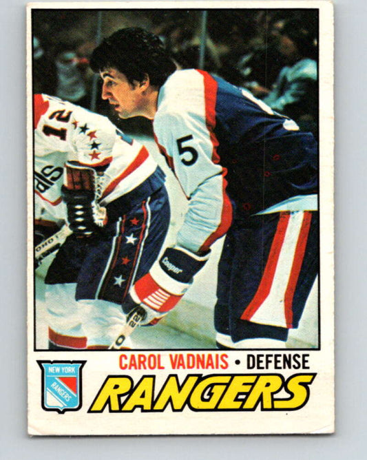 1977-78 O-Pee-Chee #154 Carol Vadnais  New York Rangers  V13987