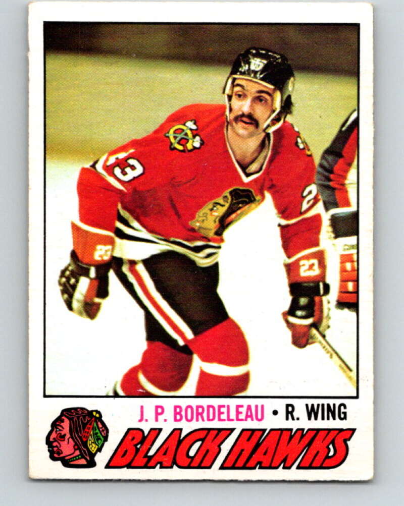 1977-78 O-Pee-Chee #156 J.P. Bordeleau  Chicago Blackhawks  V13998