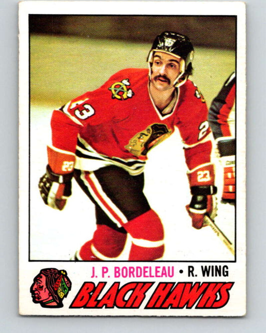 1977-78 O-Pee-Chee #156 J.P. Bordeleau  Chicago Blackhawks  V13998