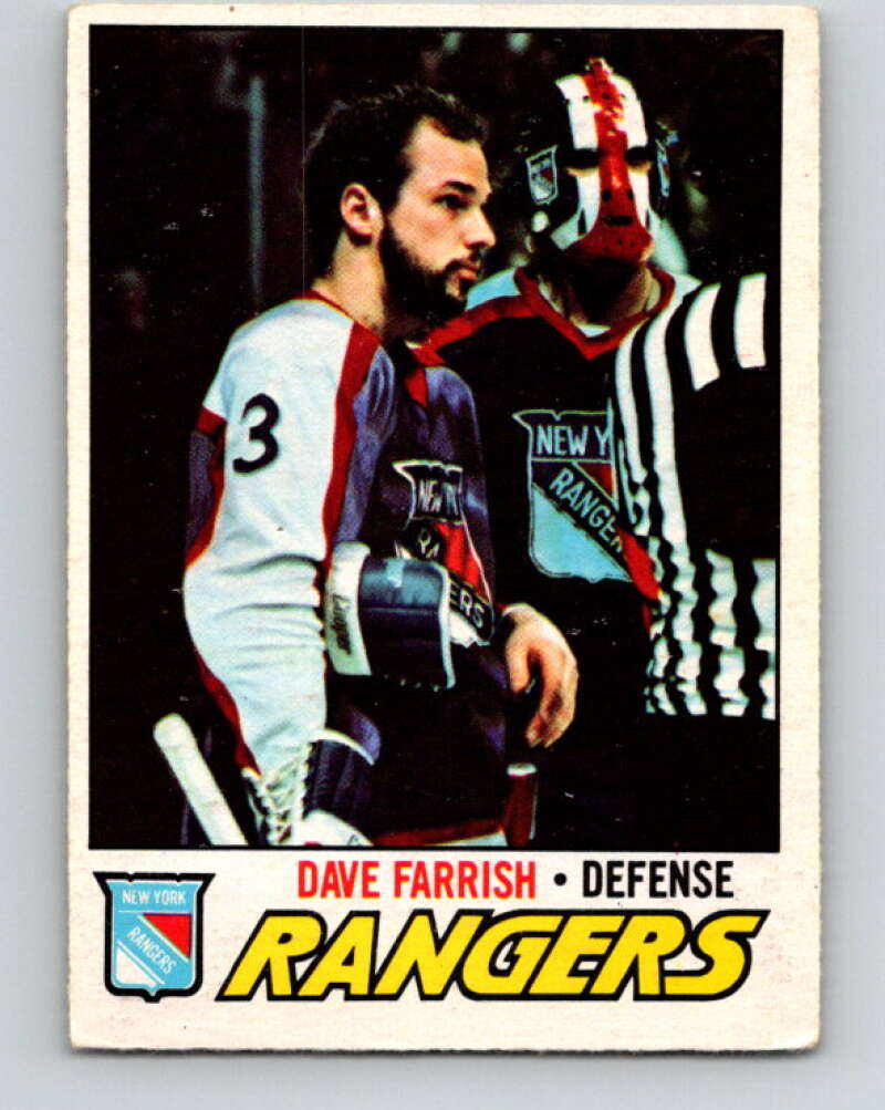 1977-78 O-Pee-Chee #179 Dave Farrish  RC Rookie New York Rangers  V14190