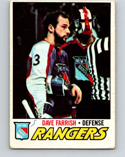 1977-78 O-Pee-Chee #179 Dave Farrish  RC Rookie New York Rangers  V14191