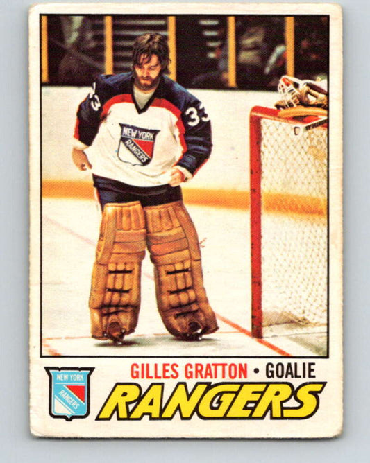 1977-78 O-Pee-Chee #207 Gilles Gratton  New York Rangers  V14395