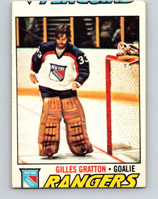 1977-78 O-Pee-Chee #207 Gilles Gratton  New York Rangers  V14396