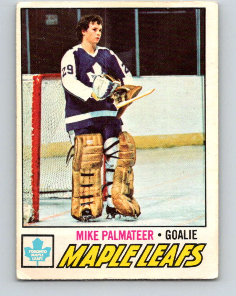 1977-78 O-Pee-Chee #211 Mike Palmateer  RC Rookie Toronto Maple Leafs  V14423