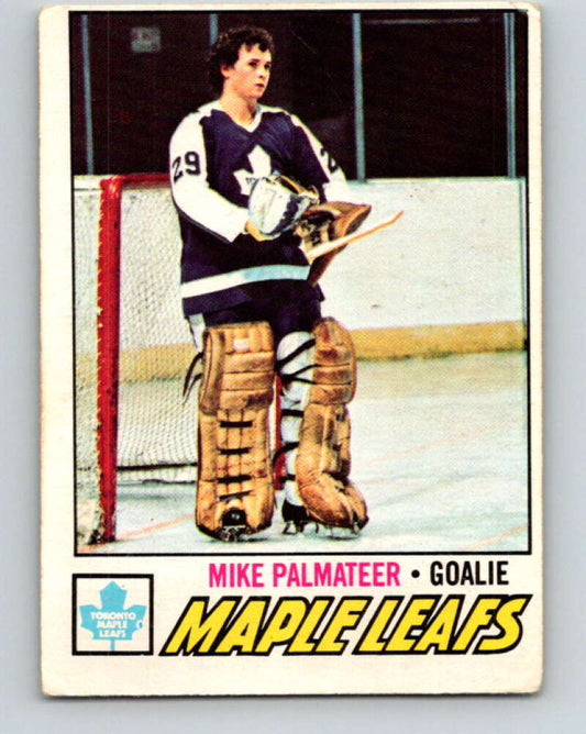 1977-78 O-Pee-Chee #211 Mike Palmateer  RC Rookie Toronto Maple Leafs  V14424