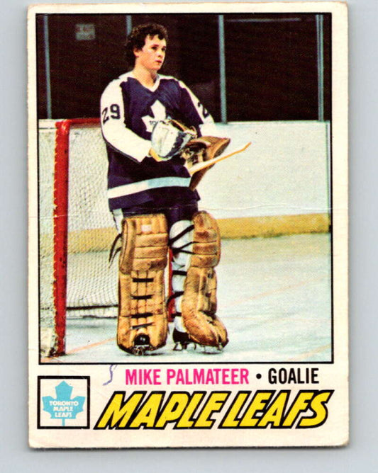 1977-78 O-Pee-Chee #211 Mike Palmateer  RC Rookie Toronto Maple Leafs  V14426