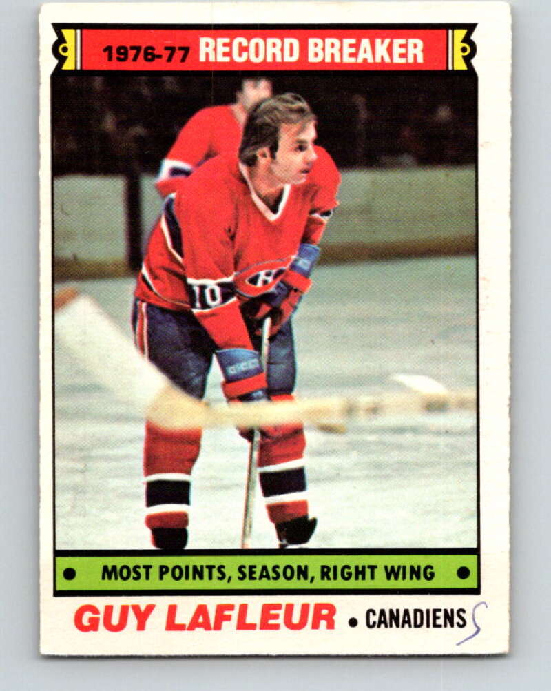 1977-78 O-Pee-Chee #214 Guy Lafleur RB  Montreal Canadiens  V14446