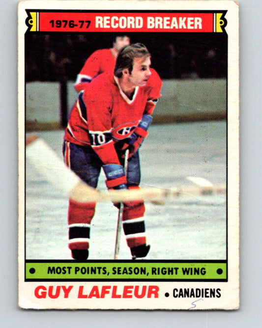 1977-78 O-Pee-Chee #214 Guy Lafleur RB  Montreal Canadiens  V14447