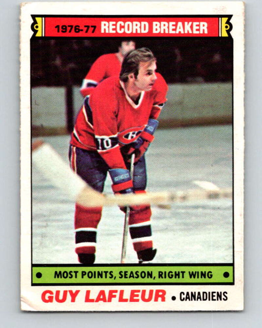 1977-78 O-Pee-Chee #214 Guy Lafleur RB  Montreal Canadiens  V14448