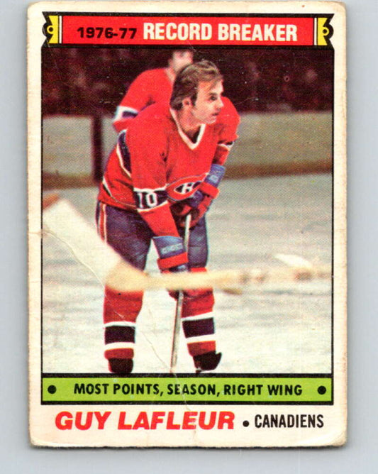 1977-78 O-Pee-Chee #214 Guy Lafleur RB  Montreal Canadiens  V14449