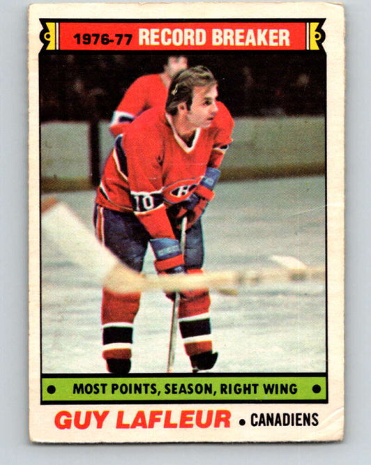 1977-78 O-Pee-Chee #214 Guy Lafleur RB  Montreal Canadiens  V14450