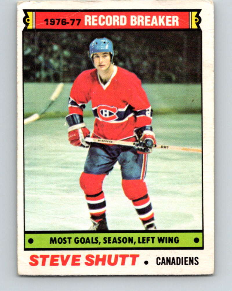 1977-78 O-Pee-Chee #217 Steve Shutt RB  Montreal Canadiens  V14468