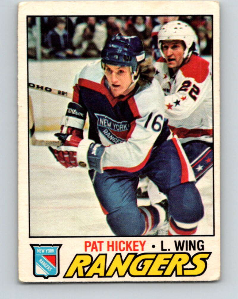 1977-78 O-Pee-Chee #221 Pat Hickey  New York Rangers  V14503