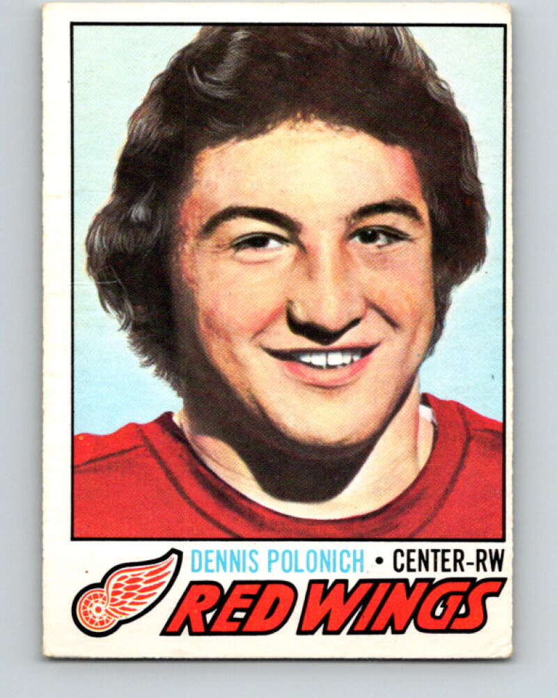 1977-78 O-Pee-Chee #228 Dennis Polonich  RC Rookie Detroit Red Wings  V14557