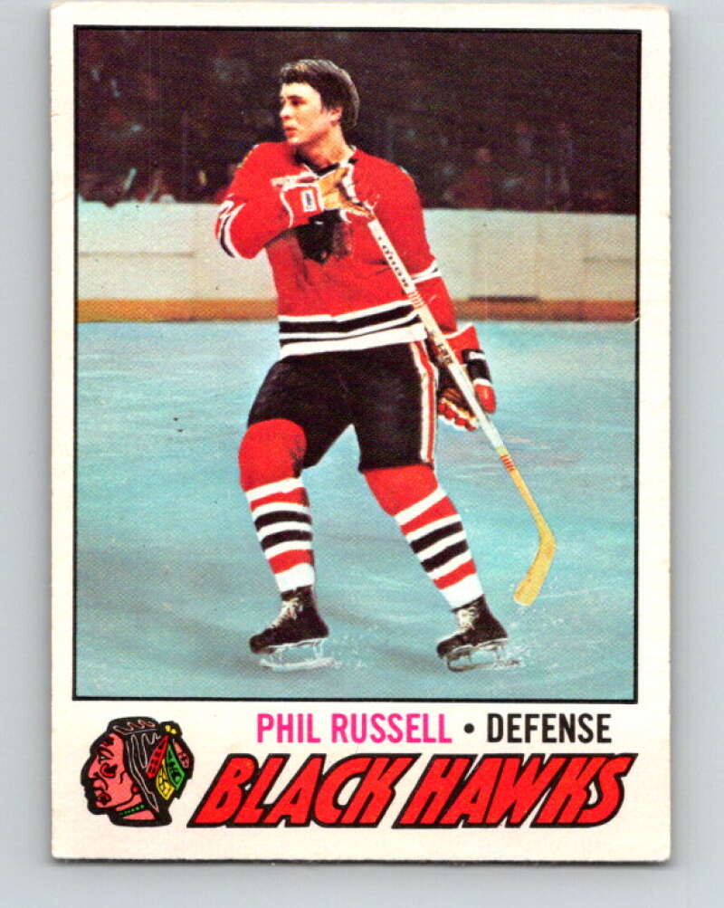 1977-78 O-Pee-Chee #235 Phil Russell  Chicago Blackhawks  V14600