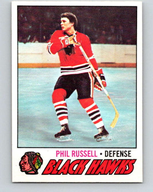 1977-78 O-Pee-Chee #235 Phil Russell  Chicago Blackhawks  V14602