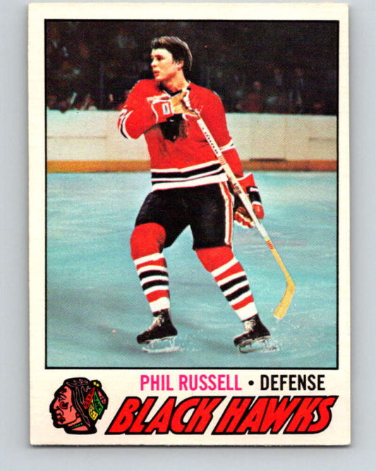 1977-78 O-Pee-Chee #235 Phil Russell  Chicago Blackhawks  V14603