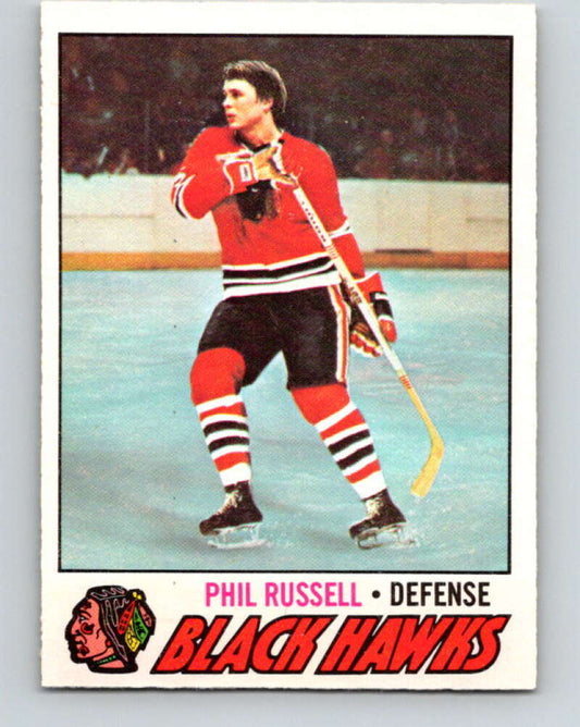 1977-78 O-Pee-Chee #235 Phil Russell  Chicago Blackhawks  V14604