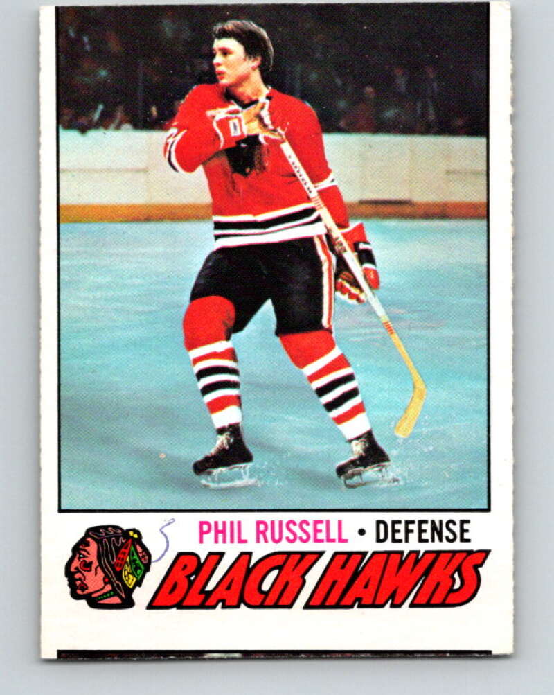 1977-78 O-Pee-Chee #235 Phil Russell  Chicago Blackhawks  V14606