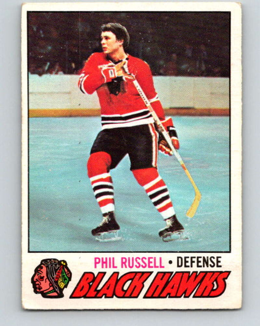 1977-78 O-Pee-Chee #235 Phil Russell  Chicago Blackhawks  V14608