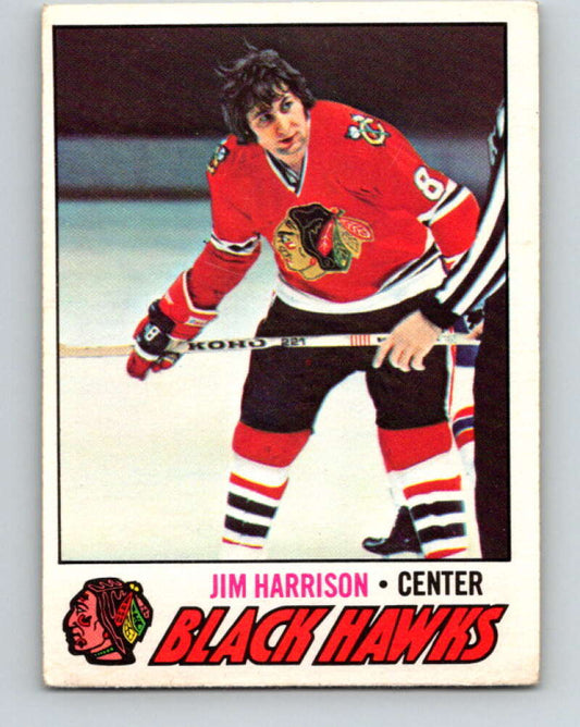 1977-78 O-Pee-Chee #243 Jim Harrison  Chicago Blackhawks  V14672