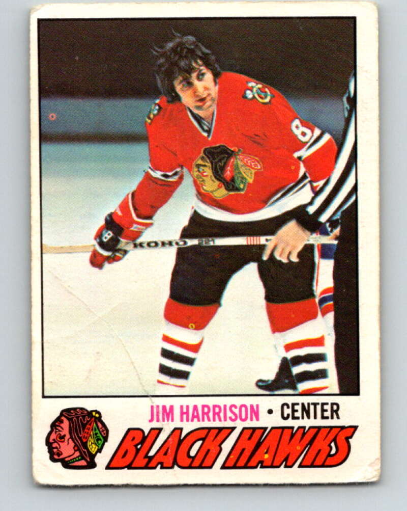 1977-78 O-Pee-Chee #243 Jim Harrison  Chicago Blackhawks  V14674