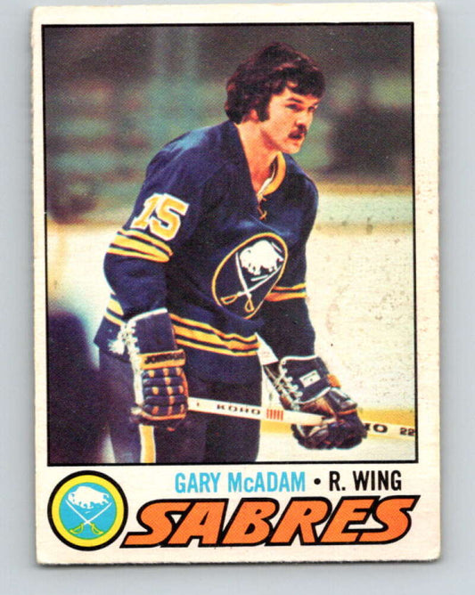 1977-78 O-Pee-Chee #253 Gary McAdam  RC Rookie Buffalo Sabres  V14739