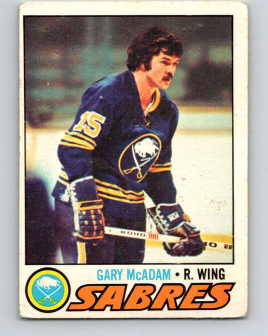 1977-78 O-Pee-Chee #253 Gary McAdam  RC Rookie Buffalo Sabres  V14740