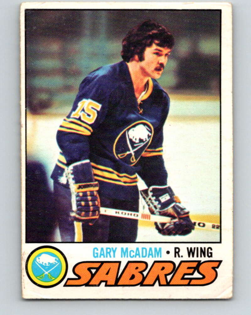 1977-78 O-Pee-Chee #253 Gary McAdam  RC Rookie Buffalo Sabres  V14741