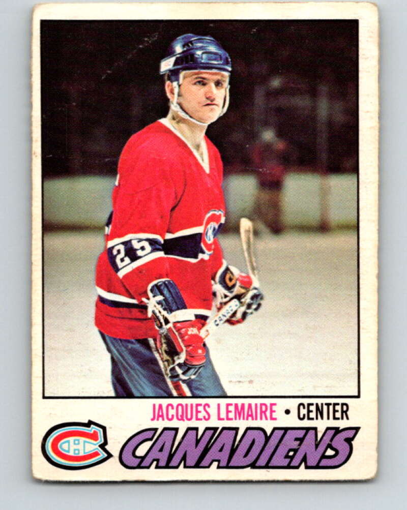 1977-78 O-Pee-Chee #254 Jacques Lemaire  Montreal Canadiens  V14749