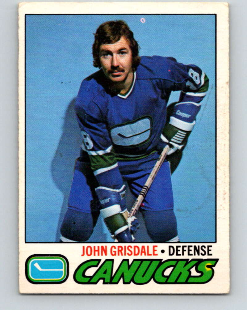 1977-78 O-Pee-Chee #277 John Grisdale  Vancouver Canucks  V14901