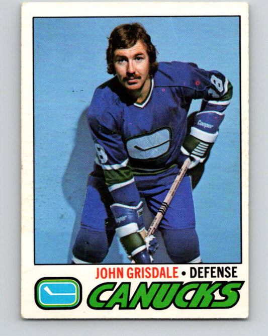 1977-78 O-Pee-Chee #277 John Grisdale  Vancouver Canucks  V14902