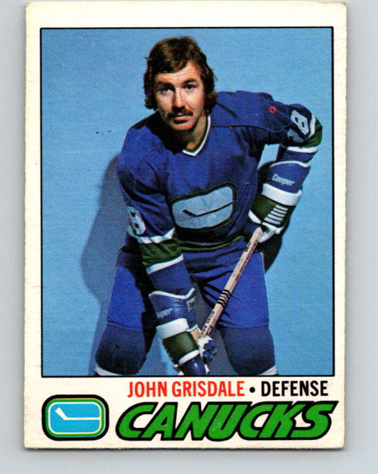 1977-78 O-Pee-Chee #277 John Grisdale  Vancouver Canucks  V14903