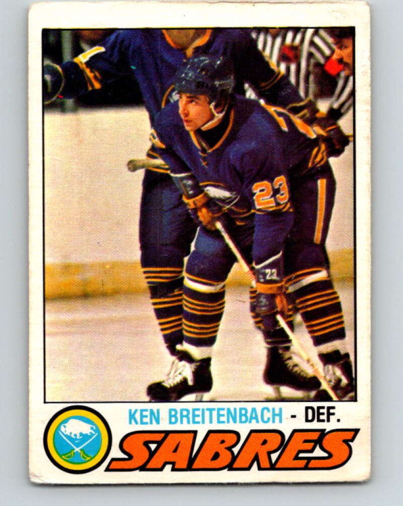 1977-78 O-Pee-Chee #279 Ken Breitenbach  RC Rookie Buffalo Sabres  V14913