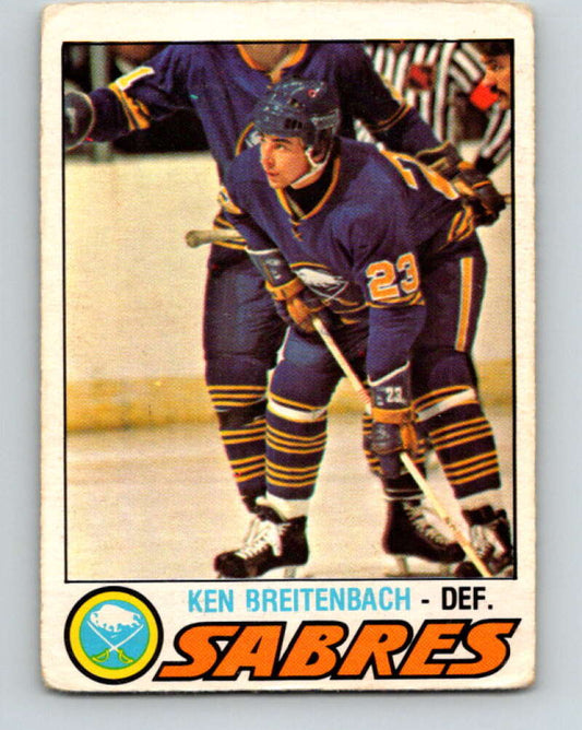 1977-78 O-Pee-Chee #279 Ken Breitenbach  RC Rookie Buffalo Sabres  V14917