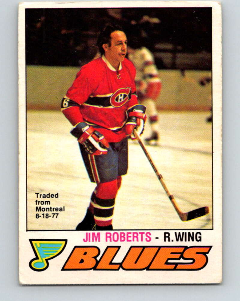 1977-78 O-Pee-Chee #281 Jim Roberts  St. Louis Blues  V14934