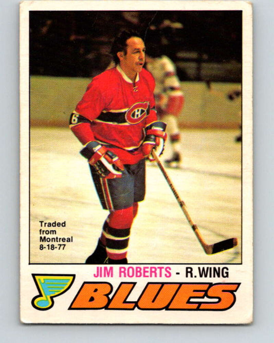 1977-78 O-Pee-Chee #281 Jim Roberts  St. Louis Blues  V14935