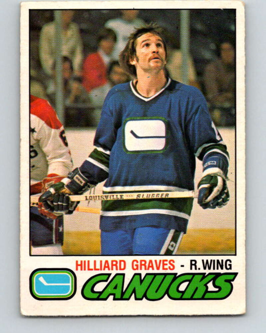 1977-78 O-Pee-Chee #286 Hilliard Graves  Vancouver Canucks  V14974