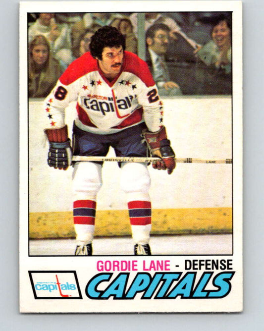 1977-78 O-Pee-Chee #287 Gord Lane  RC Rookie Washington Capitals  V14975