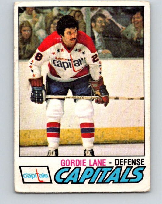 1977-78 O-Pee-Chee #287 Gord Lane  RC Rookie Washington Capitals  V14978