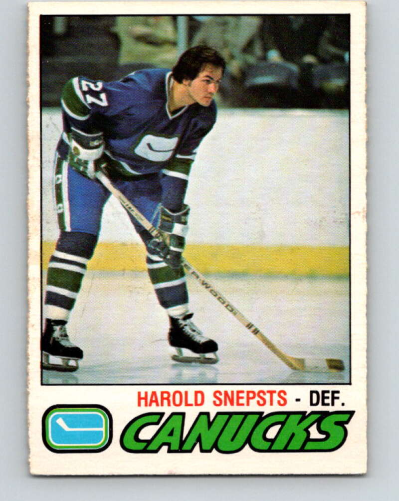1977-78 O-Pee-Chee #295 Harold Snepsts  Vancouver Canucks  V15042