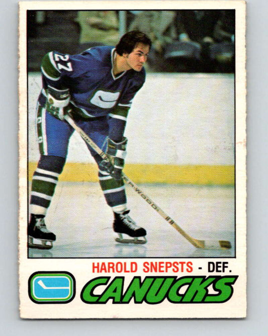 1977-78 O-Pee-Chee #295 Harold Snepsts  Vancouver Canucks  V15042