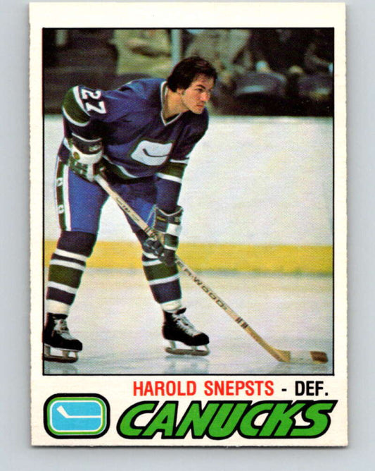 1977-78 O-Pee-Chee #295 Harold Snepsts  Vancouver Canucks  V15043