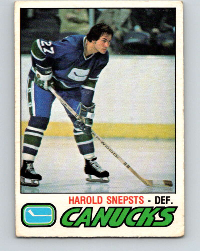 1977-78 O-Pee-Chee #295 Harold Snepsts  Vancouver Canucks  V15044