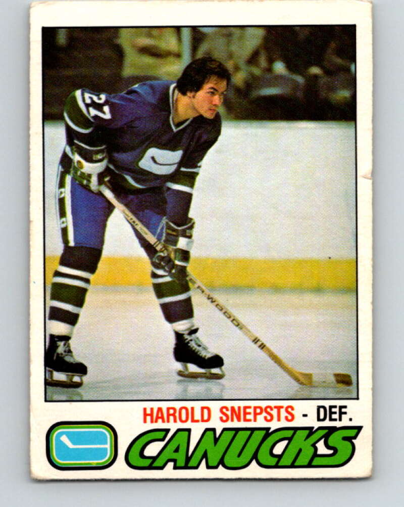 1977-78 O-Pee-Chee #295 Harold Snepsts  Vancouver Canucks  V15045