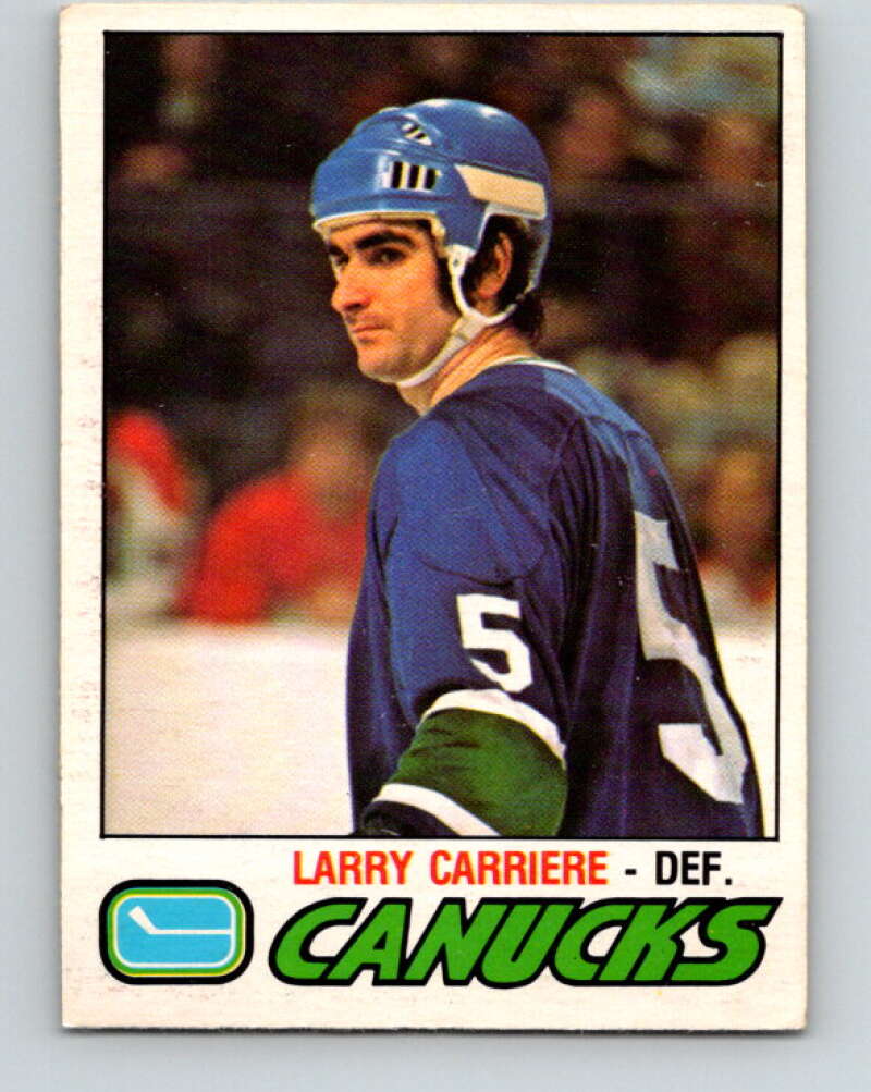 1977-78 O-Pee-Chee #304 Larry Carriere  Vancouver Canucks  V15100
